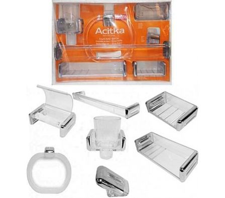 ACCESORIOS PARA BAﾑO JUEGO 7 PIEZAS C003504