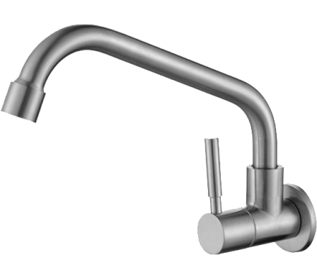 CANILLA METAL COCINA PARED SATINADO PICO BAJO F-3109B