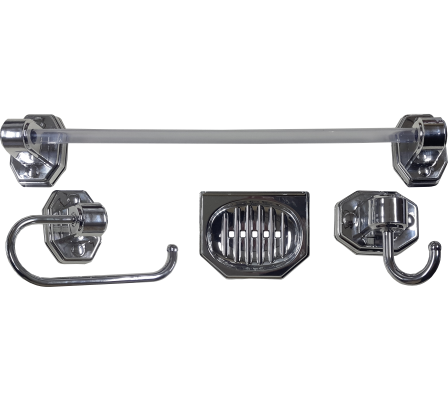 ACCESORIOS P/ BAﾑO JGO 4 PZ CR 3905 PLASBOHN