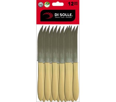 CUCHILLO ASADO BEIGE 12 PZ PRISMA