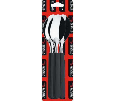 CUCHARA MESA NEGRO   3 PZ PARATY