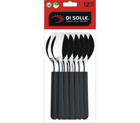 CUCHARA MESA NEGRO 12PZ PARATY