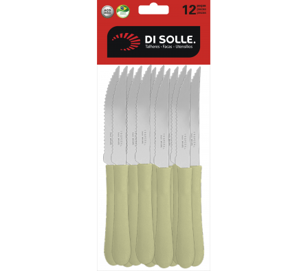CUCHILLO ASADO BEIGE 12 PZ NEW TROPICAL