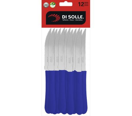 CUCHILLO ASADO AZUL 12 PZ NEW TROPICAL
