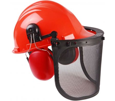 CASCO C/ PROTECTOR DE OIDOS Y VISOR ST-160206-1