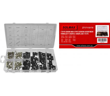 KIT TORNILLO P/ CHAPA C/ GRAPA 170 PZ ZT17110170