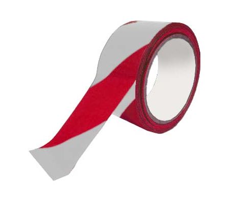 CINTA ADHES. PREC. ROJO/BLANCO 75MM X 100M