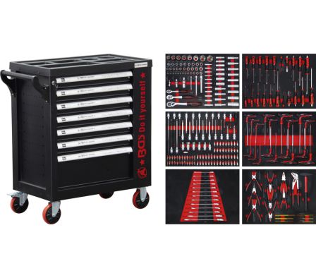 GABINETE 7 GAVETAS CON 250 HERRAMIENTAS 6058 BGS