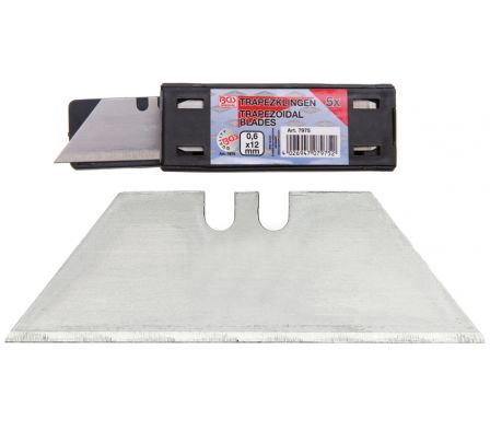 CUTTER HOJA REP. TRAPEZOIDAL 0.6X12MM 5PZ 7975 BGS