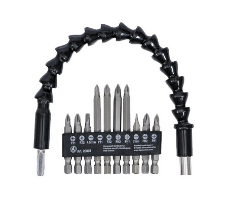 EXTENSION FLEX TALADRO C/ PUNTAS JGO. 11PZ 20804 BGS