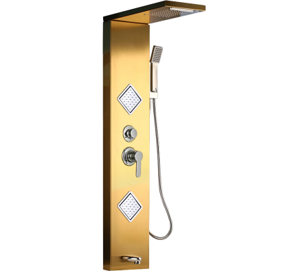 DUCHA PANEL DORADO 128.5X22X6.5CM JX6012
