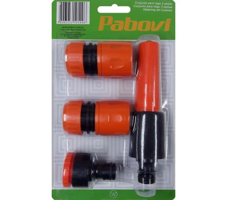CONECTOR NARANJA C/ PISTOLA RIEGO JUEGO 4PZ 654 PABOVI