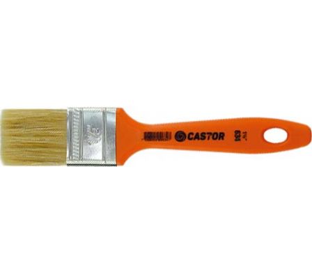 PINCEL CERDA BLANCA 1" 1/2 CABO NARANJA 634 CASTOR