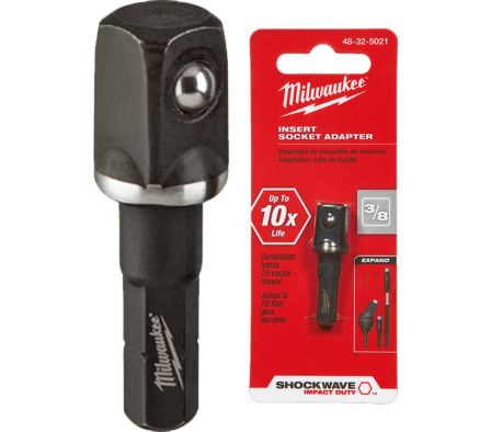 ADAPTADOR HEX. 1/4" A 3/8 MILWAUKEE 48325031