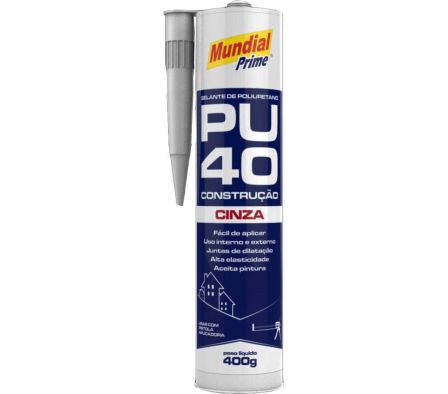 SELLANTE POLIURETANO PU40 400GR GRIS MUNDIAL
