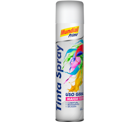 PINTURA AEROSOL 400ML BLANCO FOSCO (MATE) MUNDIAL PRIME