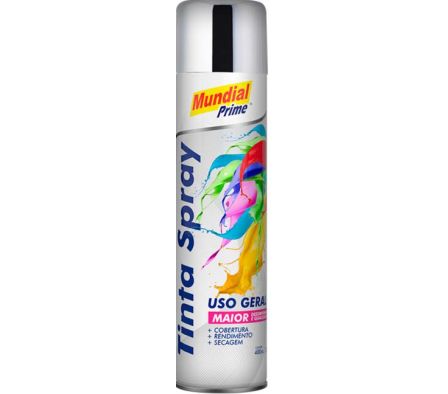 PINTURA AEROSOL 400ML METALICA CROMO MUNDIAL PRIME
