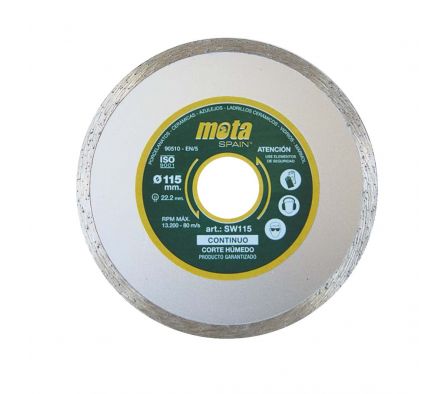 DISCO CORTE PISO WIDIA HUMEDO 115X22.2MM SW115